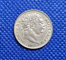 1817 Sixpence George III British Silver Coin