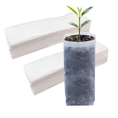 100 Pcs Nursery Grow Bags, Non-Woven Plants Pots Container for Starting Deep ...