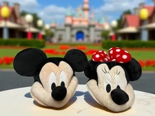 Tokyo Disney Resort Mickey & Minnie Mouse Plush Fan Cap Hat Set Japan Limited