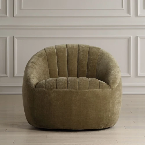 Uttermost Narrows Moss Green Swivel Chair - Picture 1 of 6