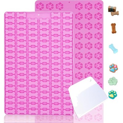 Silicone Baking Mat Dog Biscuits Mini Dog Bone Mould + Footprint Mould 2 Piec...
