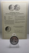 1794 Flowing Hair US Dollar Commemorative Silver PlatedCoin In Capsule with COA