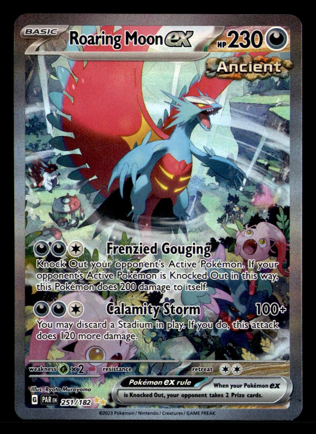 Roaring Moon ex 251/182 Special Illustration Rare Paradox Rift Pokemon Holo NM/M