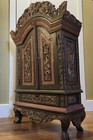 Chinoiserie Antique Fruitwood Curio Cabinet
