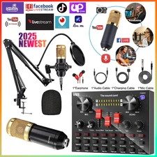 Home Studio Recording Kit Music Podcast Mixer Equipment Condenser Microphone Set
