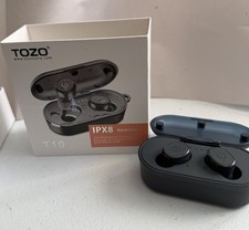 Headphones Earbuds TOZO T10 Bluetooth Wireless Stereo IPX8 Ear buds In Box