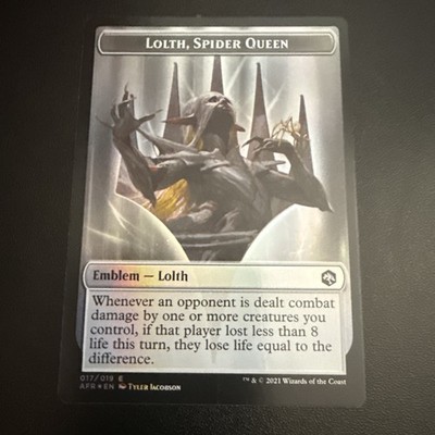 Spider /  Emblem Lolth, Spider Queen - Foil Double Side Adventures 017 007