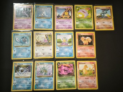13x Pokemon Vintage Sammlung Basis Fossil Rocket