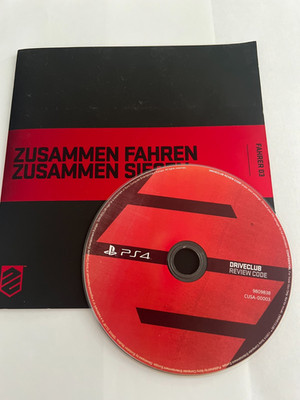 Driveclub Review Code PS4 Promo Press Review Disc Sony PlayStation 4 PAL RARE