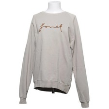 Forét, sweat-shirt, taille : L, TRACK SWEATSHIRT, beige, coton bio, imprimé #loU