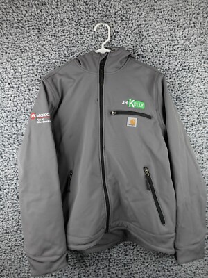 Carhartt Jacket Men's S Gray Crowley Hooded Lined Rugged Flex