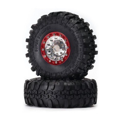 RC Rock Crawler 4×1060-7035 1.9" Alloy Wheel Rim Lock Supper Swamper Rocks Tires - Foto 50 di 67