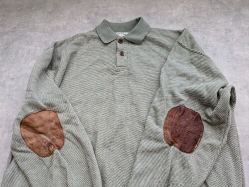 Orvis Jumper Mens Large Elbow Leather Patch Pullover Polo Shirt Bundle of 2 L - Picture 6 of 13