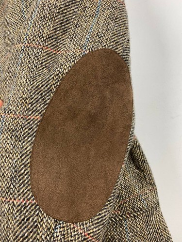 Chaqueta Blazer Harris Tweed Barutti Parches en el Codo Espiga Cuadros Lana Talla S42 - Imagen 6 de 10