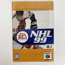 NHL Hockey 99 N64 Nintendo 64 Video Game Instruction Booklet