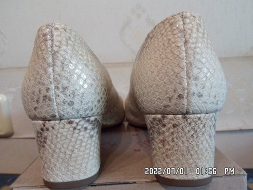 Peter Kaiser Auténtico Tacón Bloque Pum Zapatos Reptil 100% Cuero Talla Alemá... - Imagen 4 de 12
