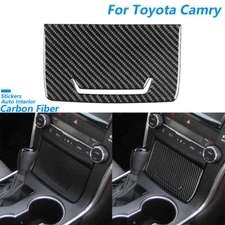 For Toyota Camry 2015-2017 Carbon Fiber Gear Shift Storage Box Panel Trim Cover