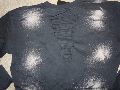 Maglione equipaggio donna Affliction maniche lunghe ""Pugnale cuore cromato"" NUOVE etichette SM - Foto 5 di 5