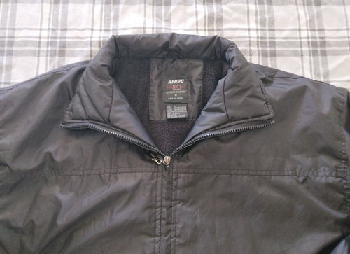 Kenpo Mens Black Zippered Fleece Lined Puffer Jacket Size Medium - Picture 8 of 12