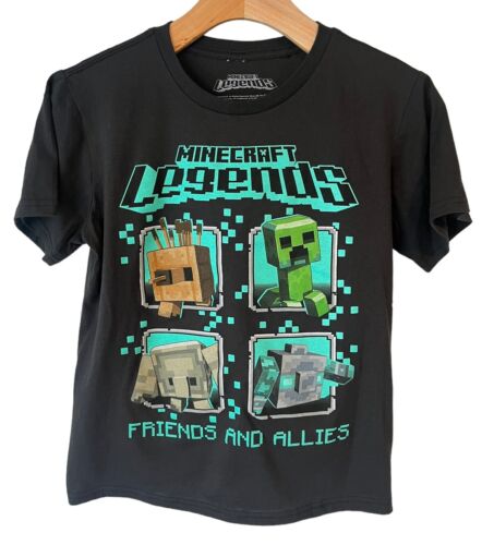 Minecraft T Shirt Boys MediumBlack Short Sleeve Gamer Video Game Tee Graphics - Picture 1 of 8