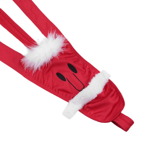 Costume cosplay Babbo Natale in velluto natalizio sexy da uomo USA slip bikini vita bassa - Foto 6 di 85