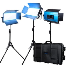 Dracast X Series LED1000 Daylight LED 3 Light Kit with Plastic Travel Case