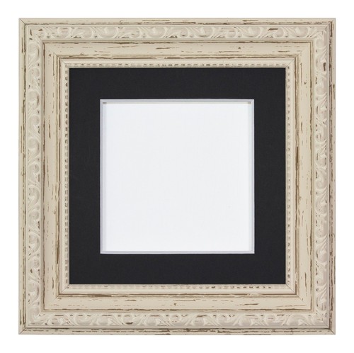 Instagram Square Ornate Shabby Chic Picture frame photo frame With Mount White D - Picture 4 of 5