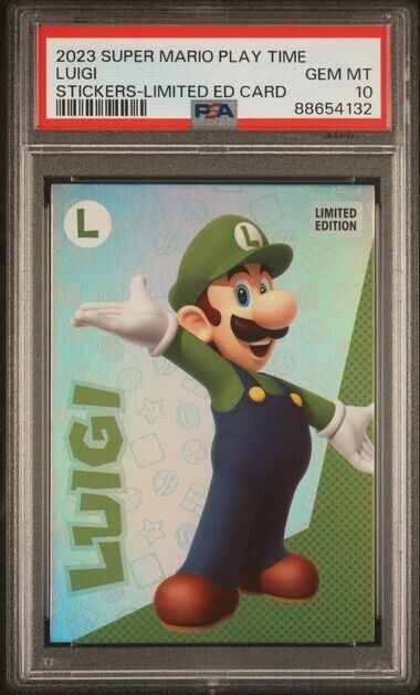 2023 Panini Super Mario Play Time Limited Edition Luigi PSA 10 POP 4