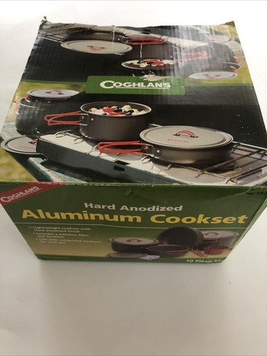 Coghlans 10 PieceHard Adonized Aluminum Camping Cookset, 1324, New in Box