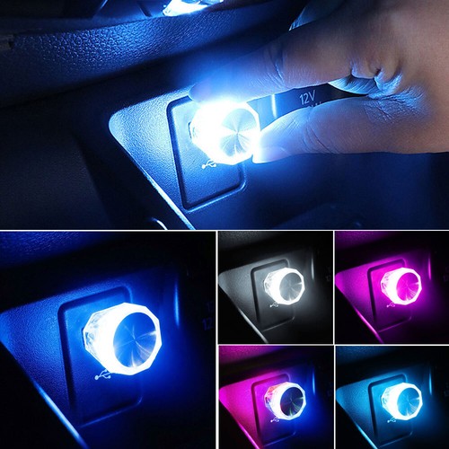 1pc USB Mini LED Auto Light Neon Atmosphere Ambient Lamp Bulb Car Accessories - Picture 15 of 20