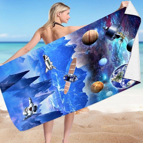 XL Microfiber Beach Towels Super Absorbent Soft Quick Dry Space Sports Bath Gym - Picture 8 of 24