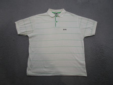 VTG 80s 70s Le Tigre Striped Mens Polo Shirt Size XL USA Made Dacron Golf Read