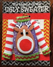 The Legend Of The Ugly Christmas Sweater Tree Ornament Reindeer Stripes
