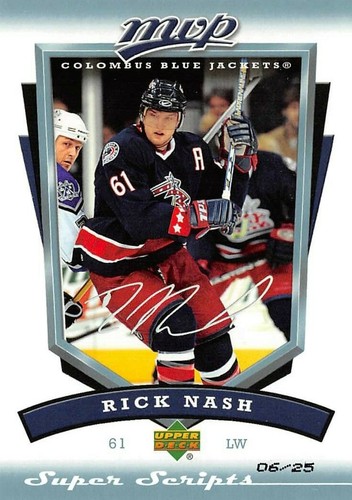 2006-07 Upper Deck MVP Super Script #81 Rick Nash /25 - 第 1/2 張圖片