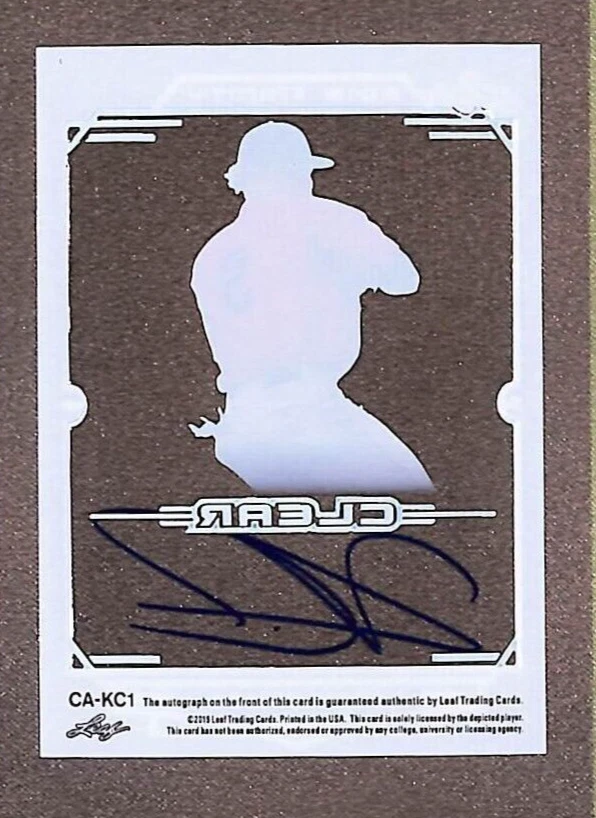 2019 Leaf Trinity Clear Auto Keoni Cavaco #CA-KC1 Auto - Image 2 of 3