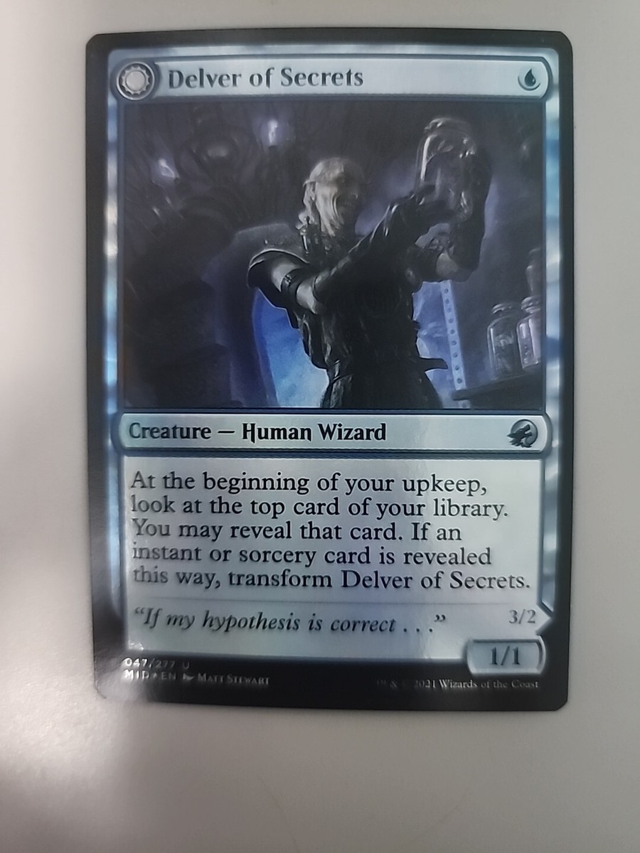 MTG Delver of Secrets/Insectile Aberration Midnight Hunt 47/277