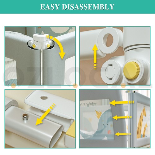 Bed Rail Adjustable Folding Kids Safety BedRail Cot Guard Protect Child Toddler - Picture 12 of 21