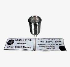 Blue Water 9055-3116A, Dimmer 22mm Smart Switch, Body Only , 8A 12V