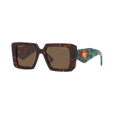 PRADA Sunglasses PR 23YS 2AU06B Tortoise Green Dark Brown