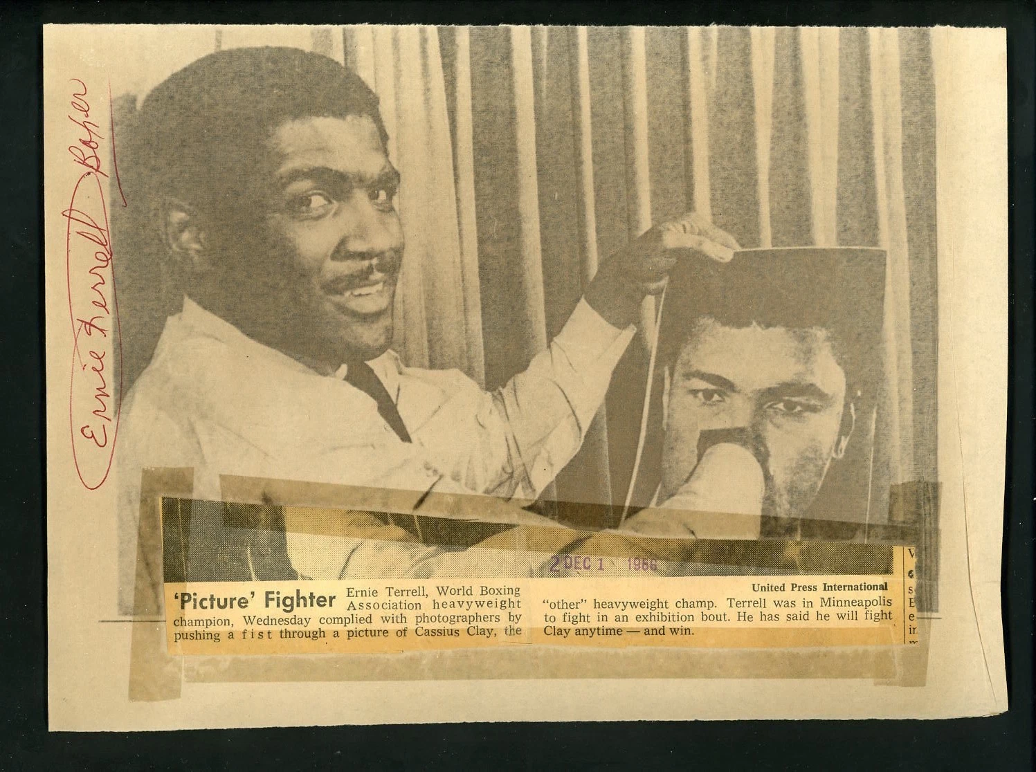 Ernie Terrell Boxer  LOT OF 26 Press Wire Photos fought Muhammad Ali for title - 画像1/12