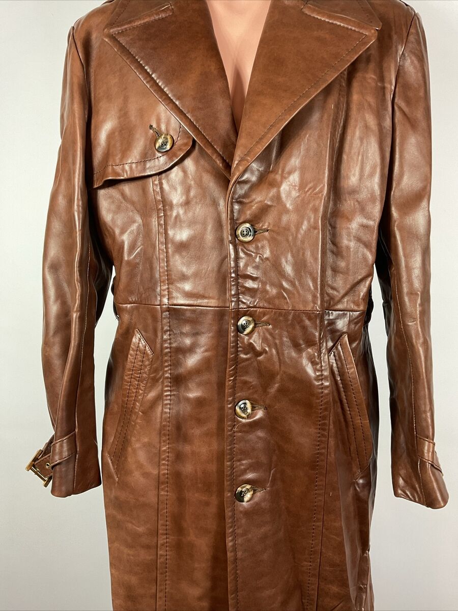 SCULLY soft lambskin leather trench coat jacket VTG 80s 70s SCULLY soft lambskin leather trench coat jacket VTG 80s 70s