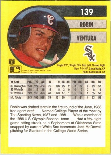 1991 Fleer Baseball - Pick Choose Your Cards #1-200 - Picture 279 of 401