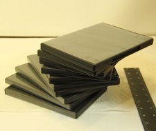 Lot of 10 Single DVD Replacement Cases Premium Quality Black EXCELLENT
