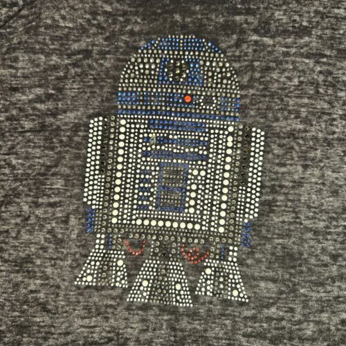 Star Wars Rock & Republic R2D2 Beaded Burnout Shirt Women Size 1X Black Tunic - Picture 2 of 6