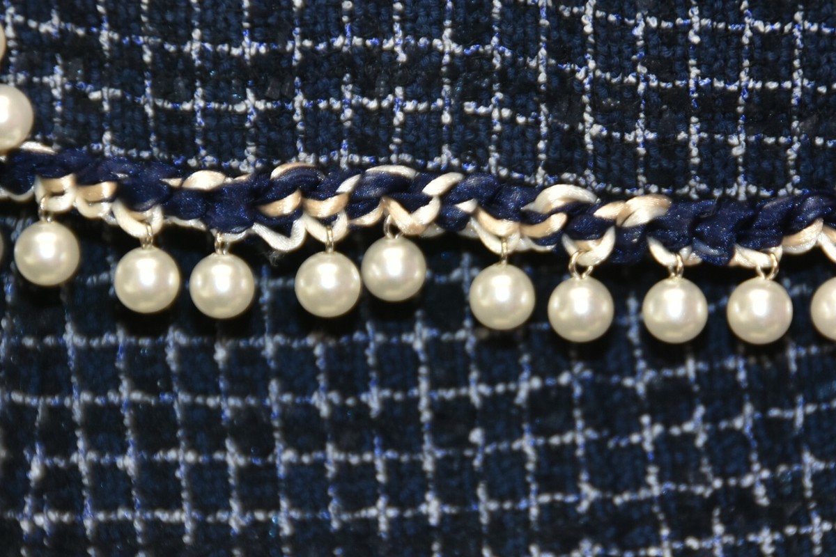 $11890 NEW Chanel SUIT Blue JACKET + SKIRT Blazer Coat CASHMERE