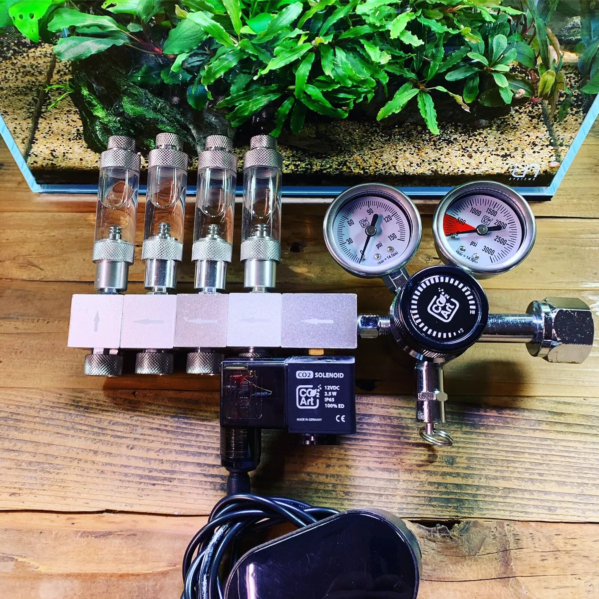 Dual stage top co2 regulator aquarium