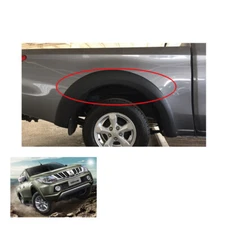 Rear FenderFlares Wheel Black 4 Doors 2 Pc For Mitsubishi L200 Triton 15 16 17