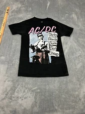 AC/DC Dirty Deeds Done Dirt Cheap Smoke Rock and Roll Music Band T-Shirt Small