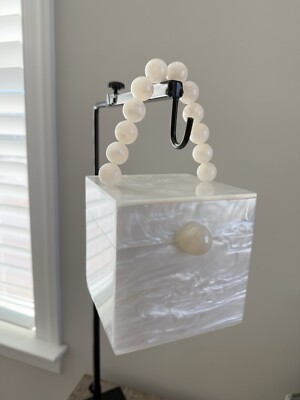 New Acrylic Box Bag White Purse Perspex Bag Handbags for Women