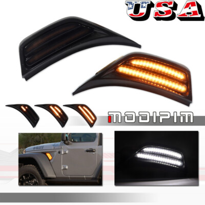 Side Marker Signal Lights For 2018-24 Jeep Wrangler JL & 20-24 Jeep Gladiator JT